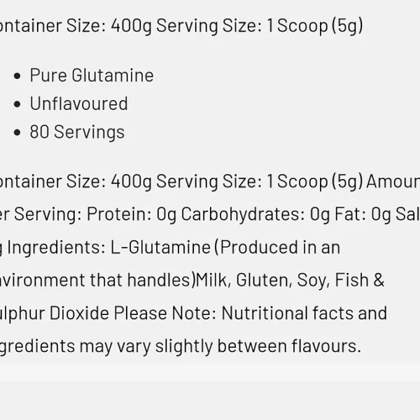 Murdered out L-Glutamine 400g - Bild 2