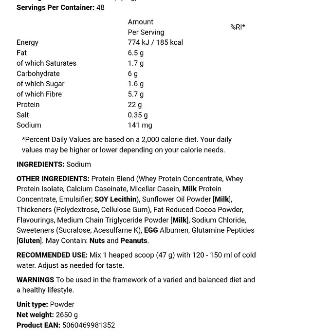 BSN SYNTHA-6 pure whey 2200g - Bild 2