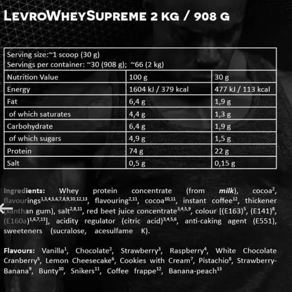 Kevin Levrone Whey Supreme 2000g - Bild 2