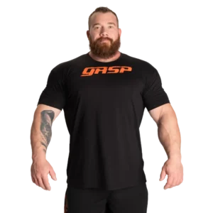 Gasp Tee T-shirt med team eller butiks logga tryckt bak