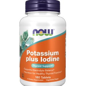 NOW Foods - Potassium plus Iodine – 180 tabletter