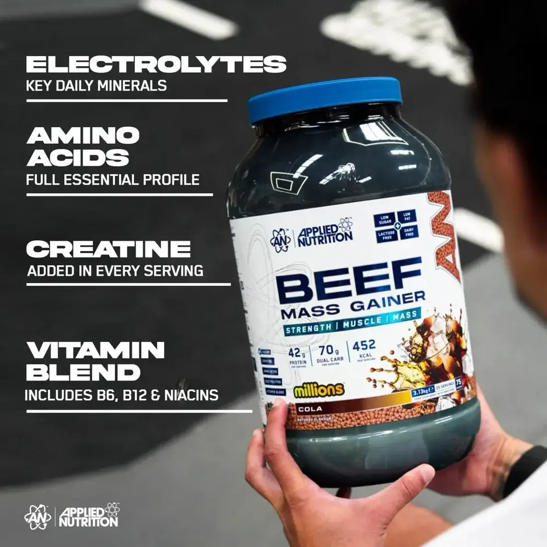 Applied Nutrition - Beef Mass Gainer 3130 g och 25 servering - Bild 7
