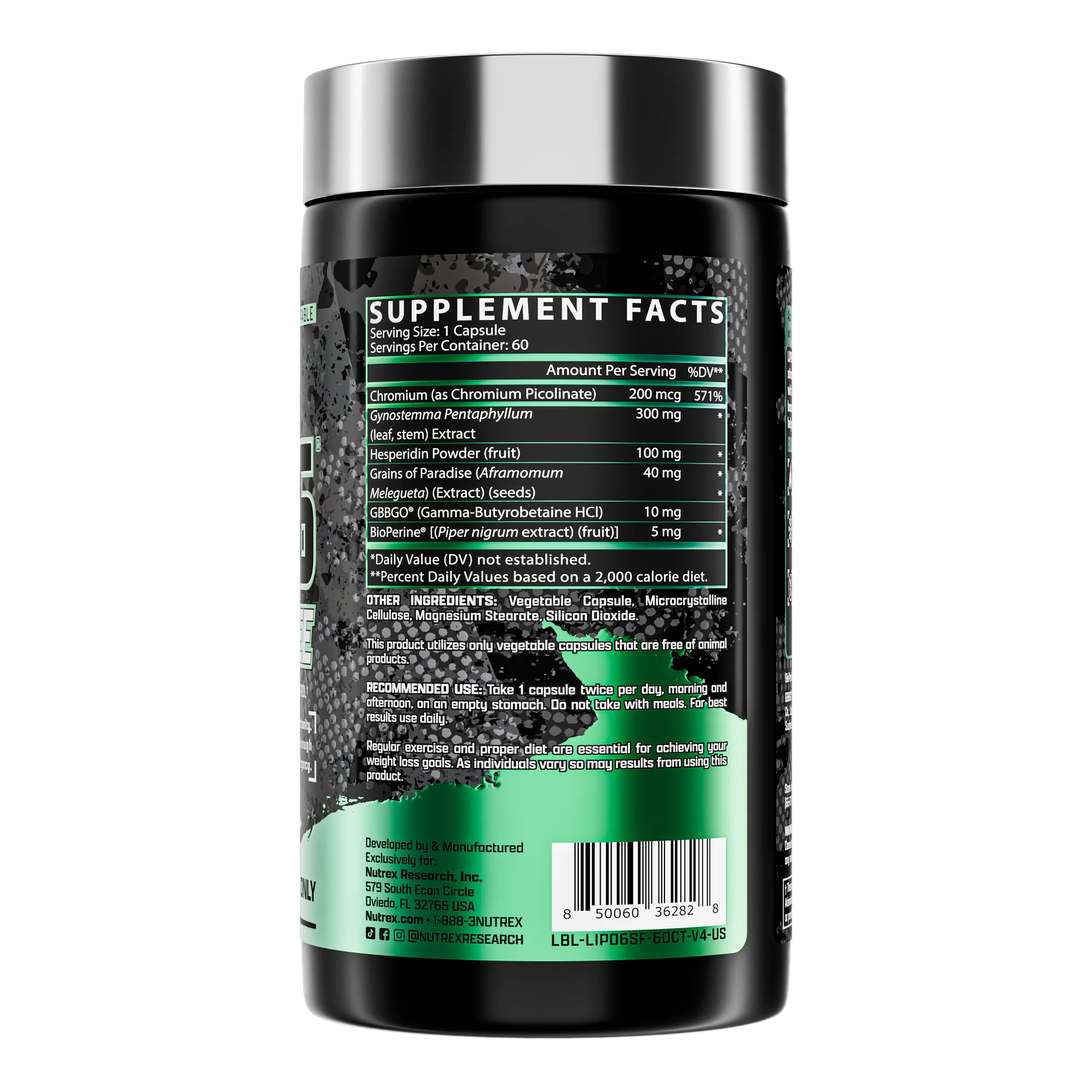 Nutrex - Lipo6 Stim‑Free extrem potency 60 kapslar - Bild 8