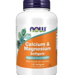 NOW Foods - Calcium & Magnesium with Vitamin D & Zinc – 120 Softgels