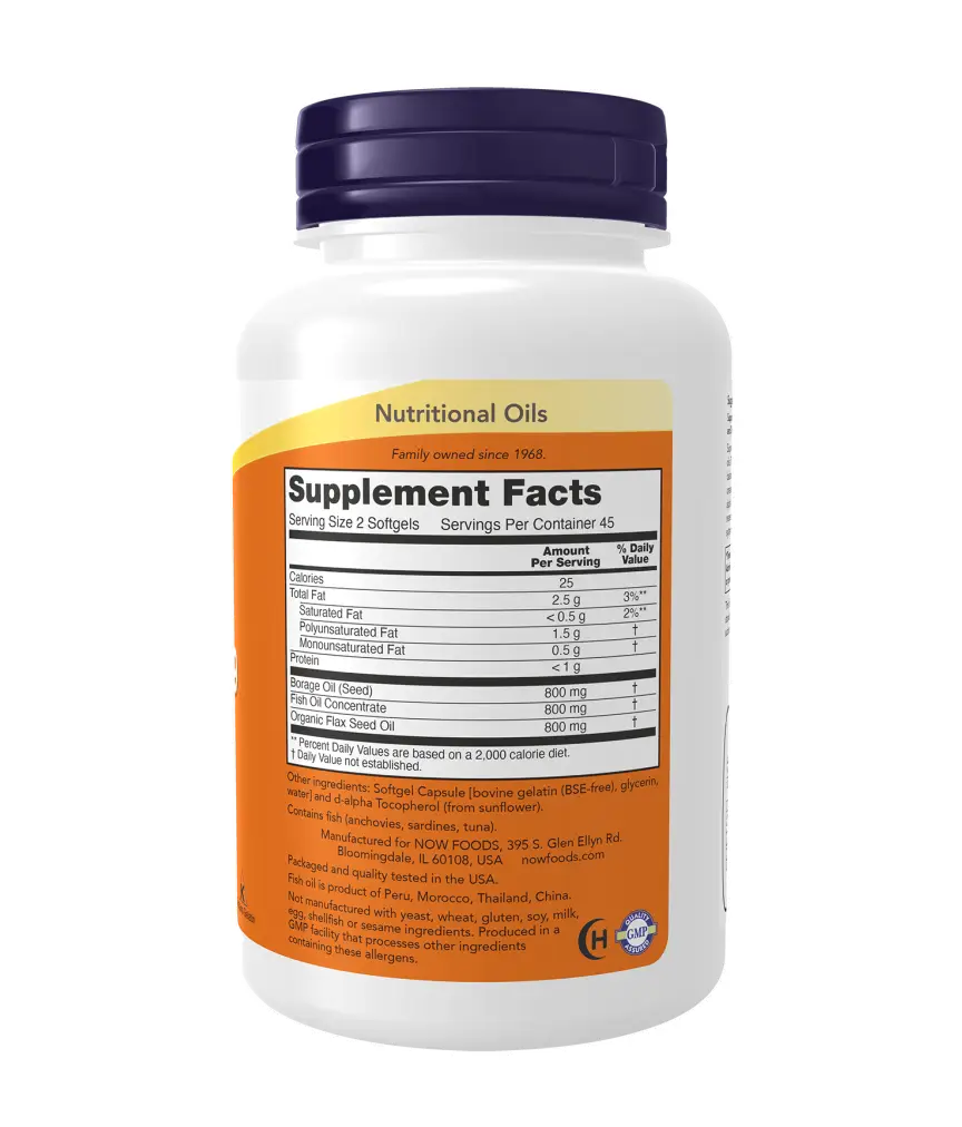 Now - Super Omega 3-6-9 & Fish Oil - 90 kapslar - Bild 3