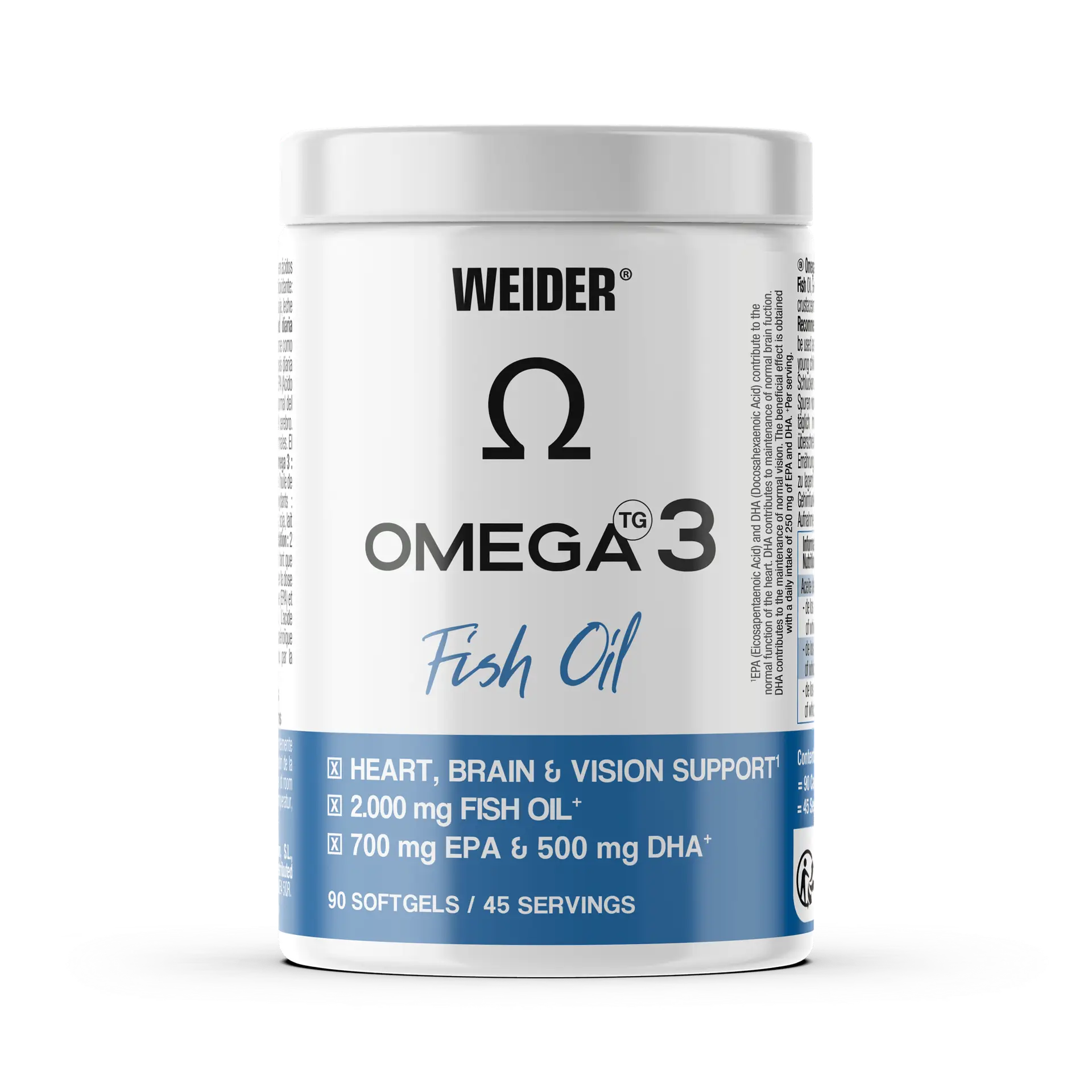 Weider - Omega‑3 & Fish Oil - 90 kapslar