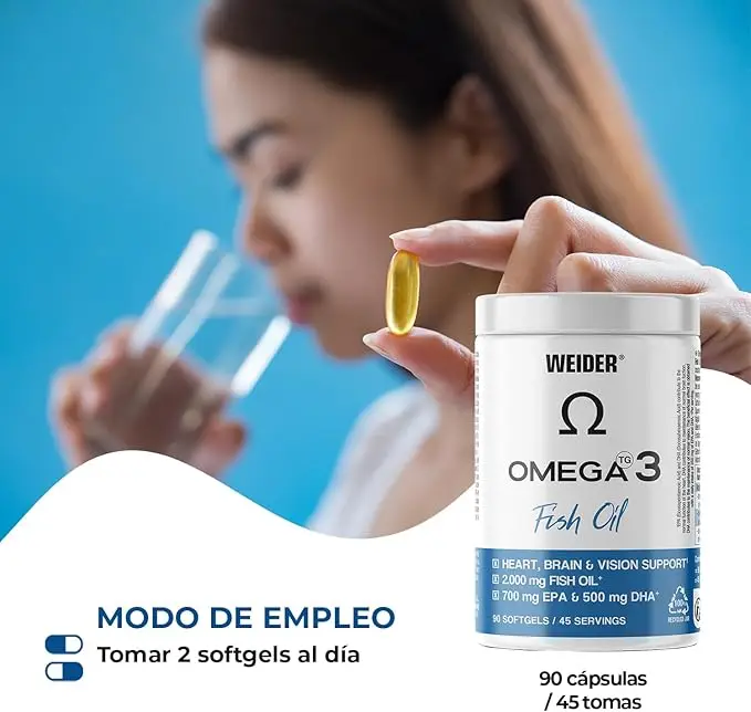 Weider - Omega‑3 & Fish Oil - 90 kapslar - Bild 3