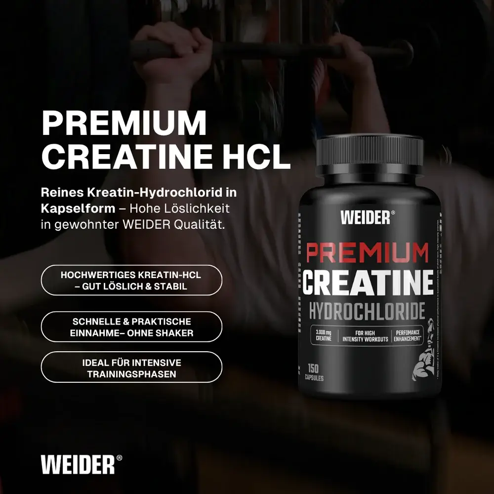 Weider - Premium creatine Hydrochlorice (HCL) 150 kapslar - Bild 4