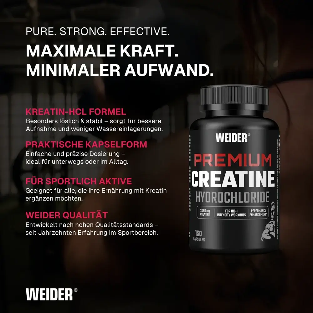 Weider - Premium creatine Hydrochlorice (HCL) 150 kapslar - Bild 5