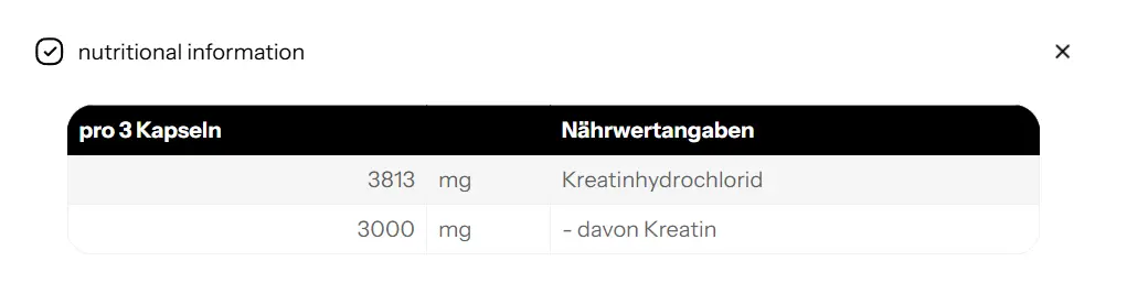 Weider - Premium creatine Hydrochlorice (HCL) 150 kapslar - Bild 3