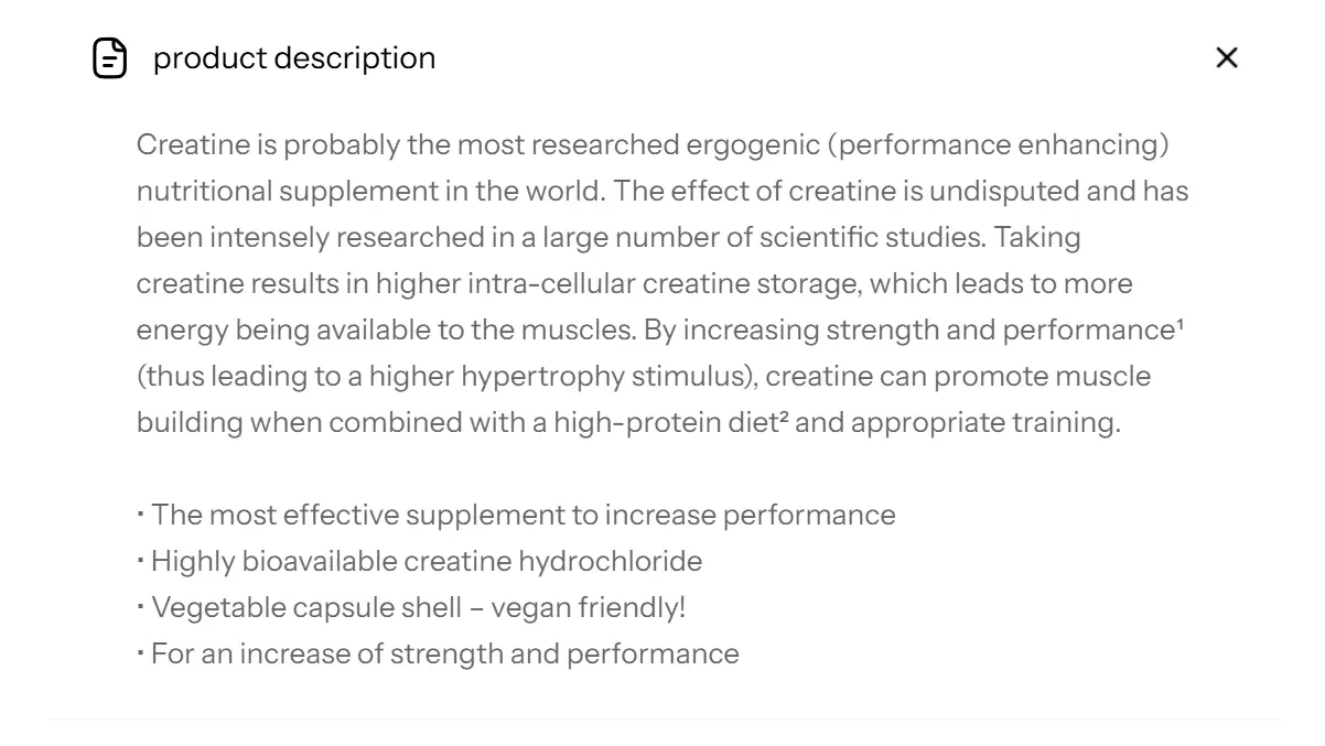 Weider - Premium creatine Hydrochlorice (HCL) 150 kapslar - Bild 2
