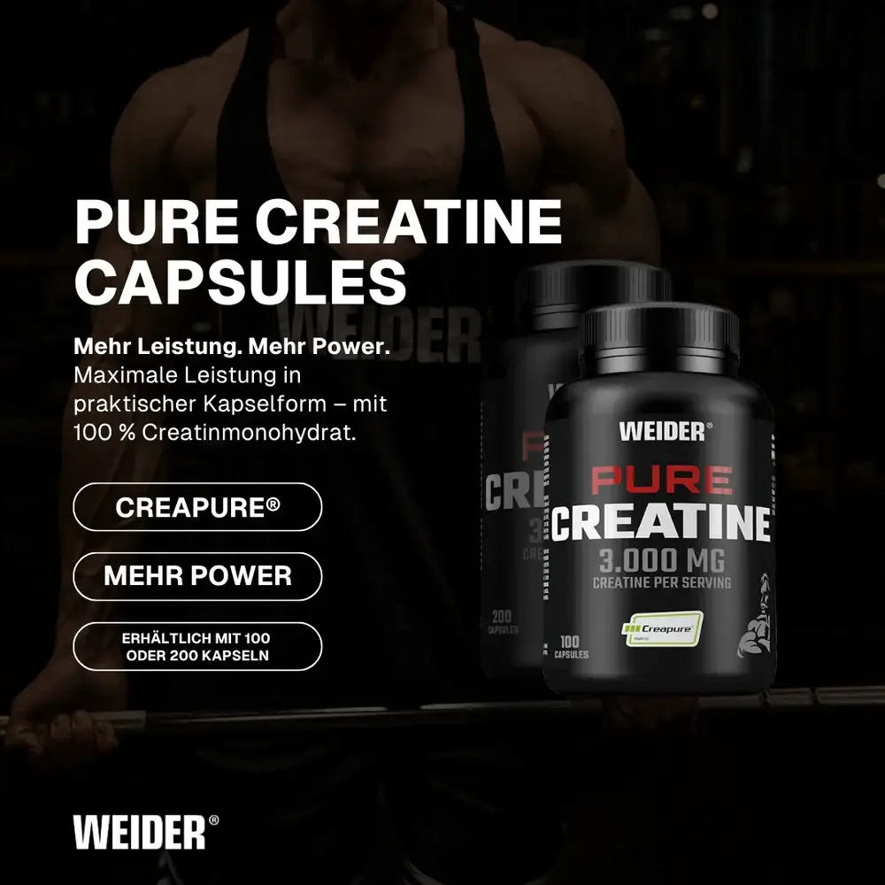 Weider - Pure Creatine 3000 MG 100 kapslar - Bild 2